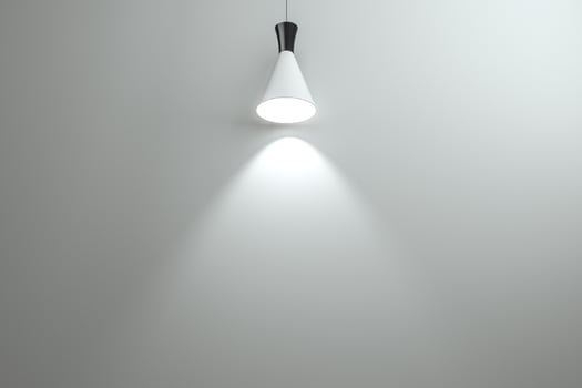3d rendering, the exhibition wall with exquisite top light. photo