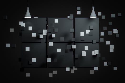 3d rendering, the exhibition wall with exquisite top light. photo
