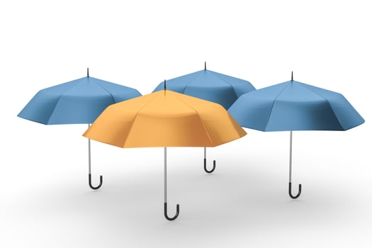 3d rendering, the umbrella with white background photo