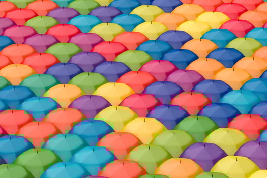 3d rendering, the umbrella with white background photo