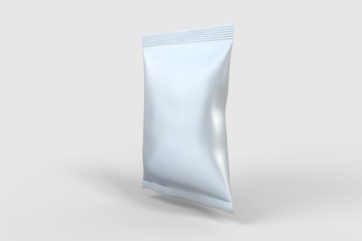 3d rendering, white packing bags with white background photo