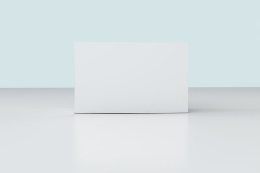 3d rendering, white packing boxes with white background photo