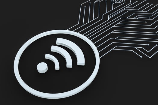 3d rendering, wifi symbol, concept background photo