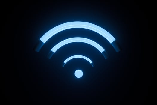 3d rendering, wifi symbol, concept background photo