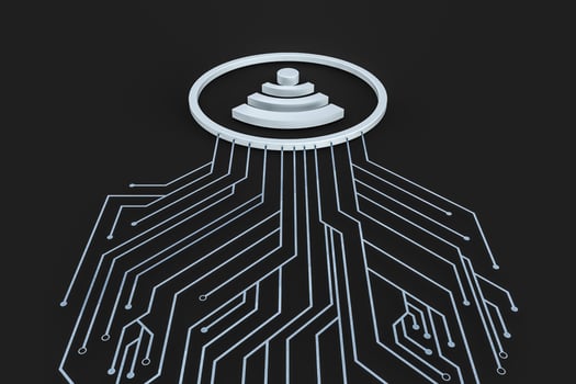 3d rendering, wifi symbol, concept background photo