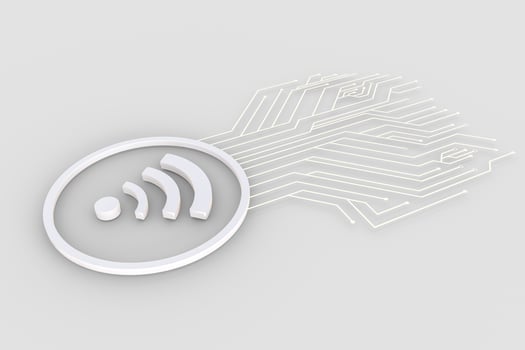 3d rendering, wifi symbol, concept background photo