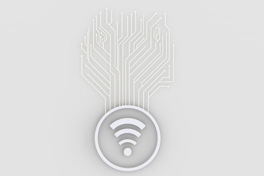 3d rendering, wifi symbol, concept background photo