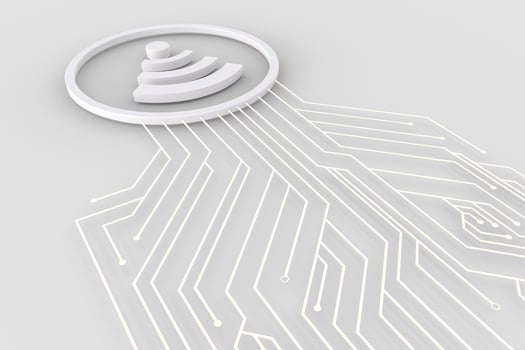 3d rendering, wifi symbol, concept background photo