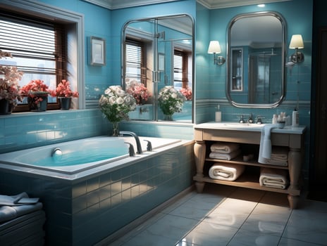 Ai Generated Modern bathroom architectural photo