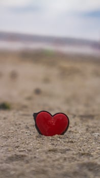 Heart Sticker at the Beach photo