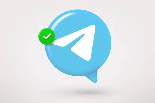 Speech cloud with green checkmark. 3d vector icon photo