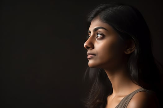 Beauty indian woman skin. Generate Ai photo