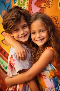 Cute Family Gathering in Honor of Hispanic Heritage - AI generated photo