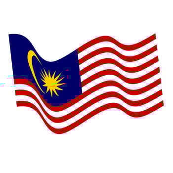 The flag of Malaysia. Malaysian flag. Bendera Malaysia. photo