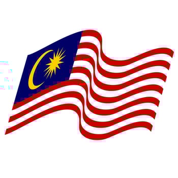 The flag of Malaysia. Malaysian flag. Bendera Malaysia. photo