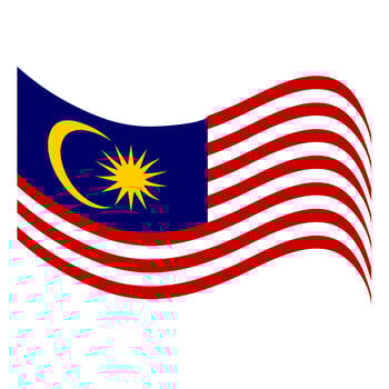 The flag of Malaysia. Malaysian flag. Bendera Malaysia. photo