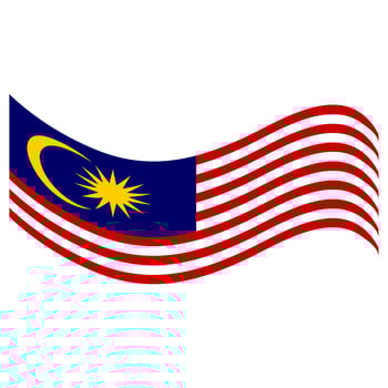 The flag of Malaysia. Malaysian flag. Bendera Malaysia. photo