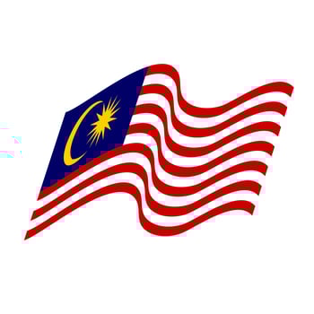 The flag of Malaysia. Malaysian flag. Bendera Malaysia. photo