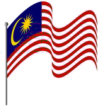 The flag of Malaysia. Malaysian flag. Bendera Malaysia. photo