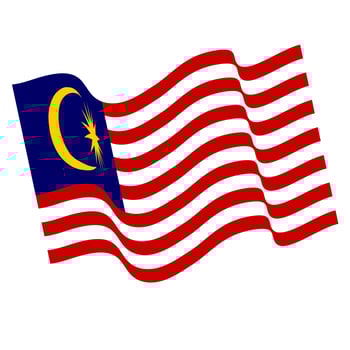 The flag of Malaysia. Malaysian flag. Bendera Malaysia. photo