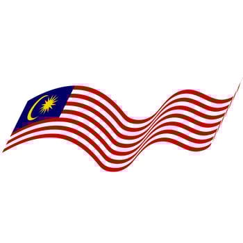 The flag of Malaysia. Malaysian flag. Bendera Malaysia. photo
