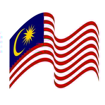 The flag of Malaysia. Malaysian flag. Bendera Malaysia. photo