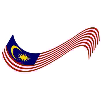 The flag of Malaysia. Malaysian flag. Bendera Malaysia. photo