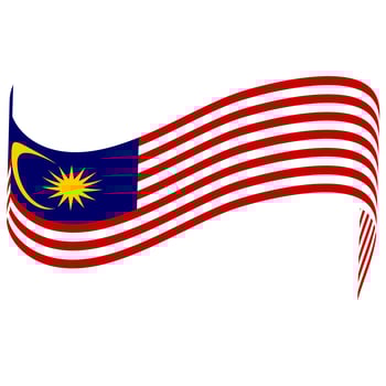 The flag of Malaysia. Malaysian flag. Bendera Malaysia. photo