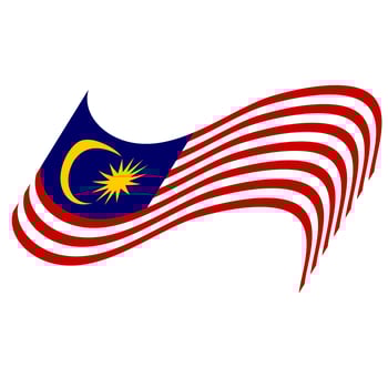 The flag of Malaysia. Malaysian flag. Bendera Malaysia. photo