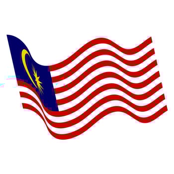 The flag of Malaysia. Malaysian flag. Bendera Malaysia. photo