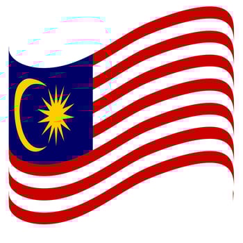 The flag of Malaysia. Malaysian flag. Bendera Malaysia. photo