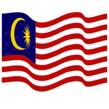 The flag of Malaysia. Malaysian flag. Bendera Malaysia. photo