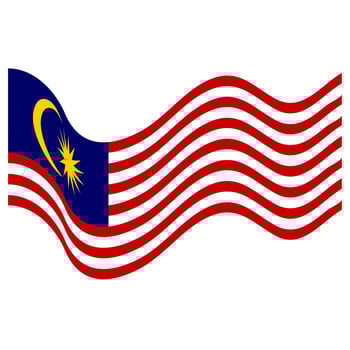The flag of Malaysia. Malaysian flag. Bendera Malaysia. photo