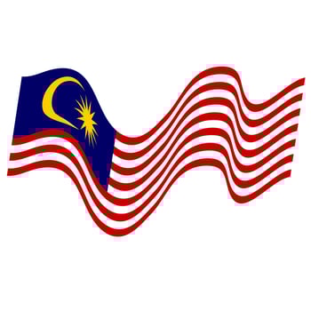 The flag of Malaysia. Malaysian flag. Bendera Malaysia. photo