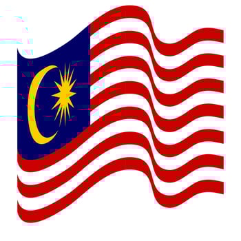 The flag of Malaysia. Malaysian flag. Bendera Malaysia. photo
