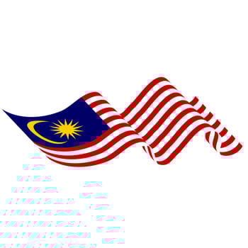 The flag of Malaysia. Malaysian flag. Bendera Malaysia. photo