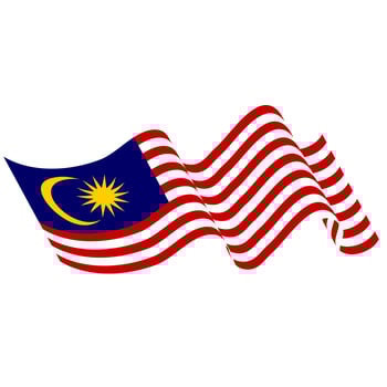 The flag of Malaysia. Malaysian flag. Bendera Malaysia. photo