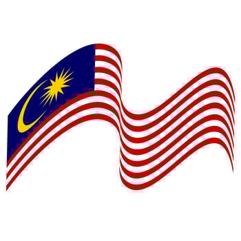 The flag of Malaysia. Malaysian flag. Bendera Malaysia. photo