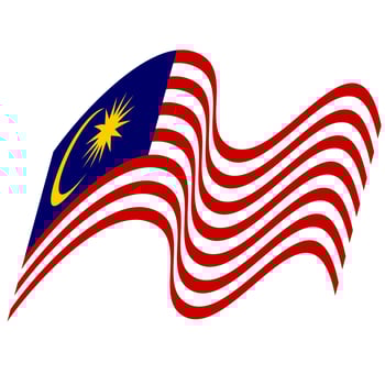 The flag of Malaysia. Malaysian flag. Bendera Malaysia. photo
