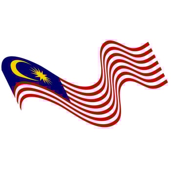 The flag of Malaysia. Malaysian flag. Bendera Malaysia. photo