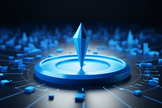 Pinpoint clarity. 3D icon in blue signifies exact location accurately AI Generated photo