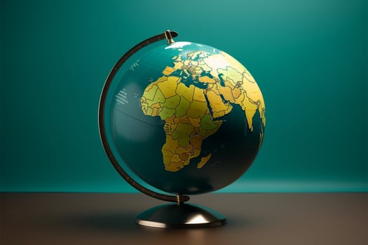 Planet safeguard. Isolated globe on green signifies dedicated Earth preservation AI Generated photo
