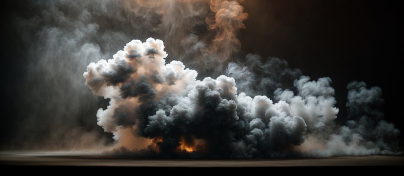 White smoke. AI generated photo