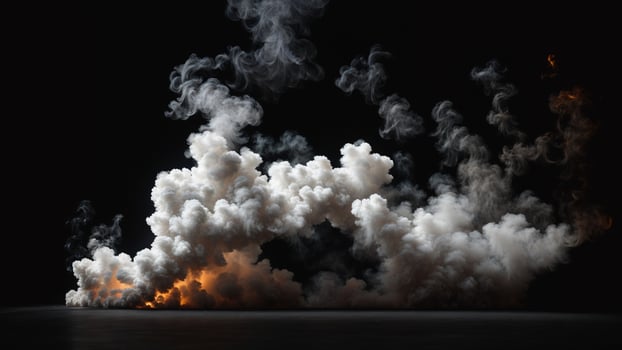 White smoke. AI generated photo