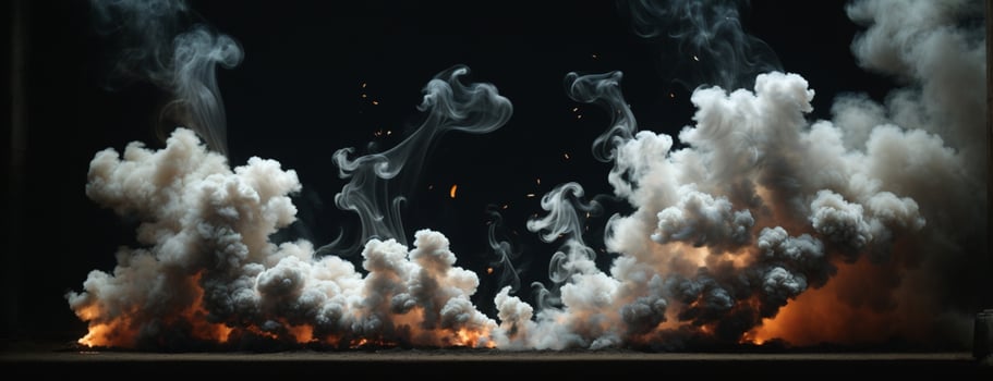 White smoke. AI generated photo