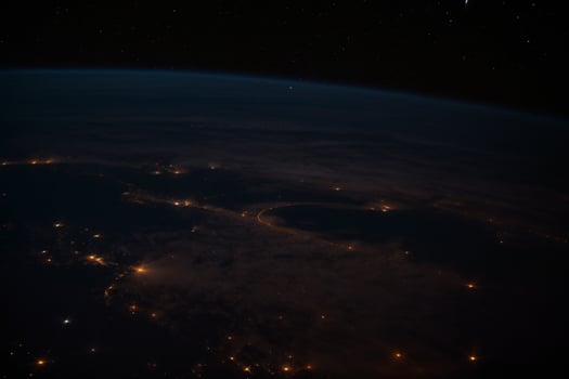 Planet Earth in outer space. Civilization. Elements of this image furnished by NASA. AI generated photo
