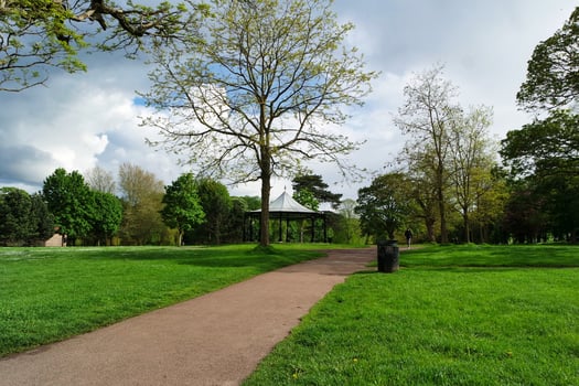 Low Angle View of Wardown Museum Public Park of Luton, England UK. Image Captured on May 10th, 2023 photo