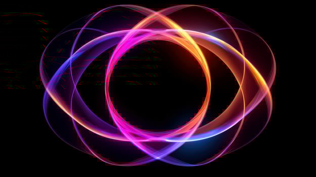 Abstract multicolor wavy line of light, neon glowing lines, magic energy space light concept, abstract background wallpaper design, Generative AI illustration photo