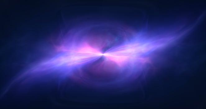 Abstract cosmic multi-colored transparent energy waves glowing background photo