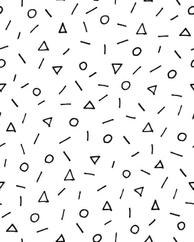 Vector geometric seamless pattern with triangles, 80s, 90s style photo